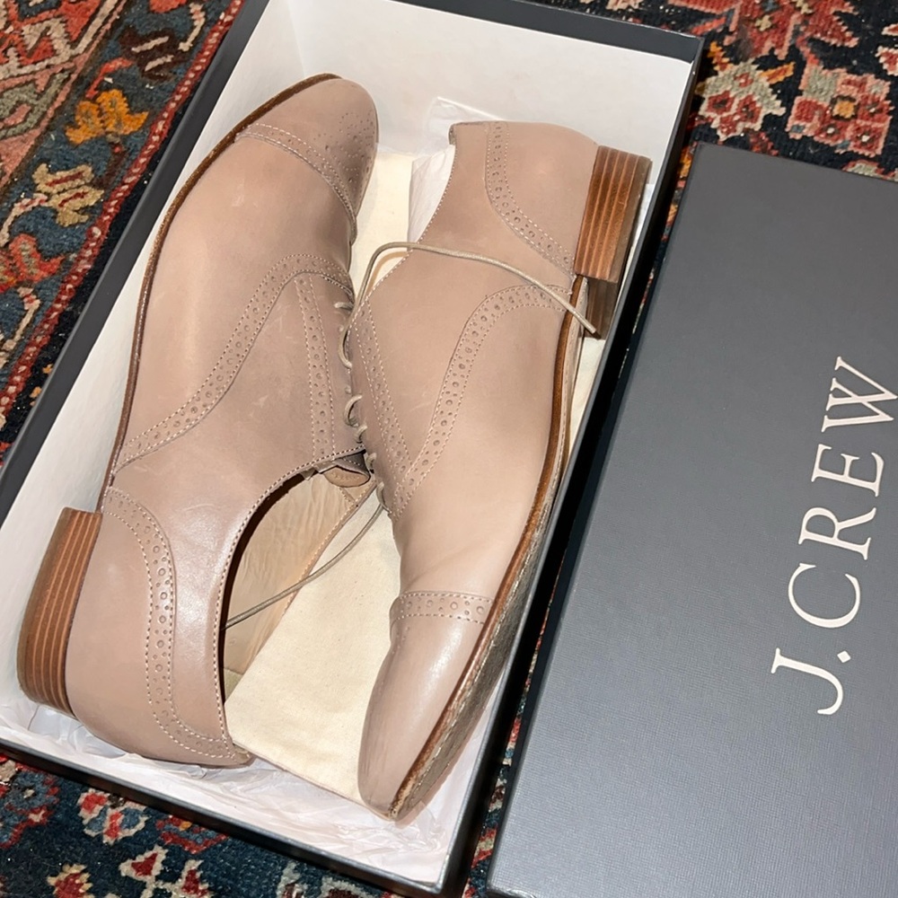 Italian Leather Tan Oxfords